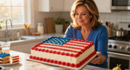 Martha Stewart Serves Huge American Flag Cake with 250 Pieces for Founding Father-Themed Party
