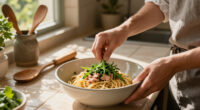 Pasta Di Avena Con Tonno E Pesto Di Rucola