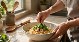 Pasta Di Avena Con Tonno E Pesto Di Rucola