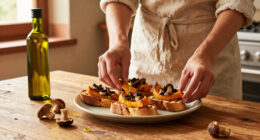 Autumn Bruschette: Mushroom, Squash, and New-Oil Toasts