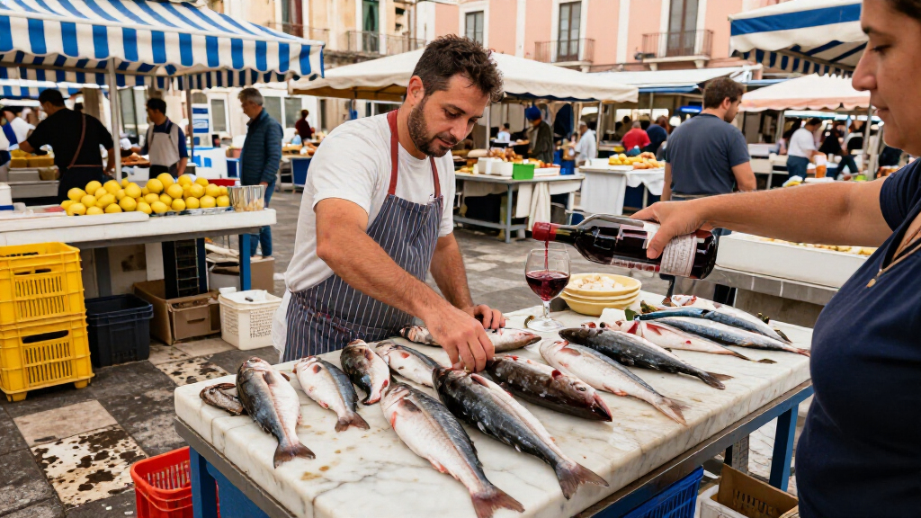 Food and Dining Experiences in Sicily: Catania's Fish Market and Etna's Wines