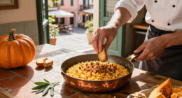 Pumpkin Risotto with Amaretti Crumble: Sweet Meets Savory, Lombardy Style